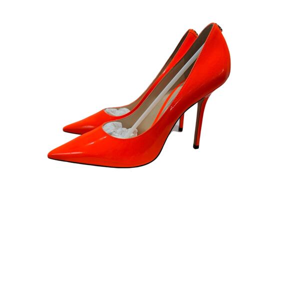 Jimmy Choo Love 100 Neon Orange Patent Leather Pumps Size 35.5 EU - Picture 8 of 13